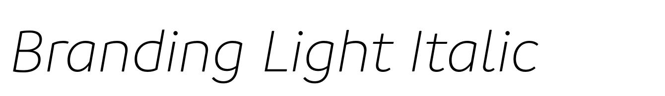 Branding Light Italic